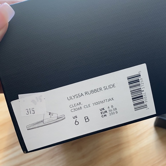 Coach Ulyssa Rubber Slide | Clear | Size: 6 - Picture 5 of 6